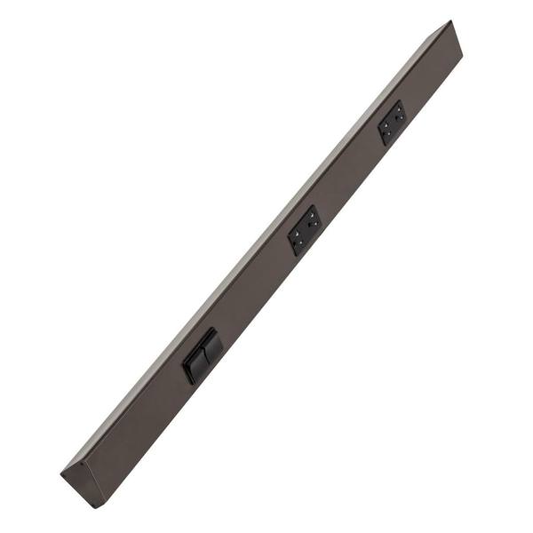 36" 20 amp 120 volt Bronze 2 Single Pole Switch/Receptacle Combination Power Strip